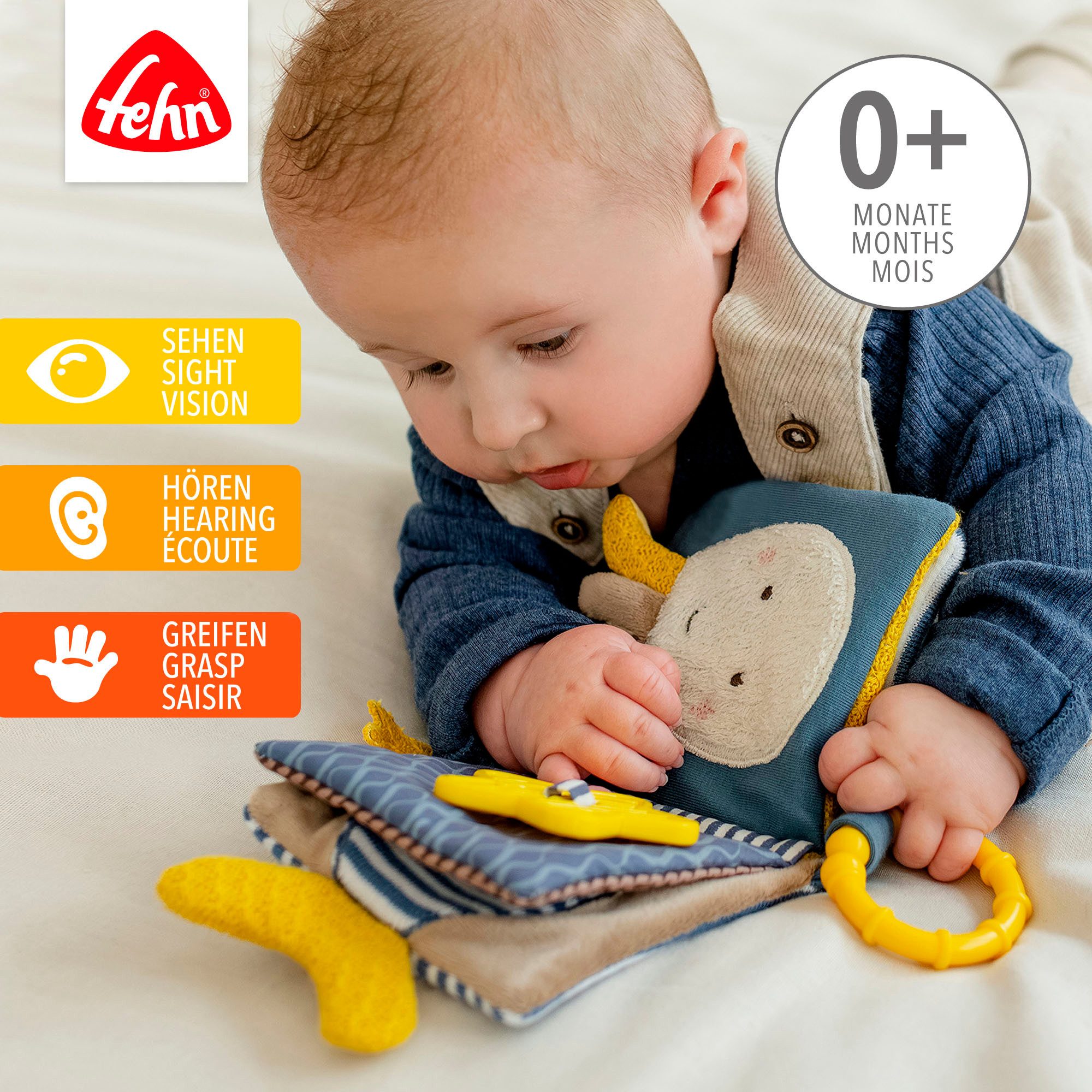 Fehn Greifspielzeug Otter Theo, Stoffbuch Otter günstig online kaufen