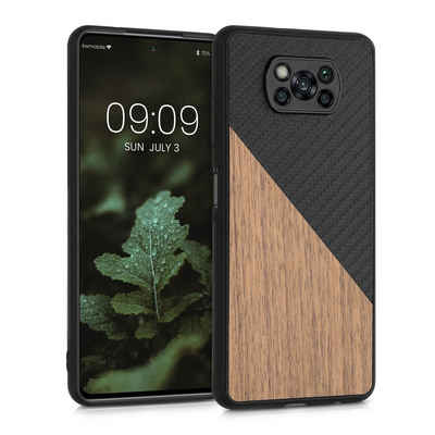 kwmobile Handyhülle Hülle für Xiaomi Poco X3 NFC / Poco X3 Pro, Holz Handy Schutzcase - Handy Case Schutzhülle - Smartphone Cover