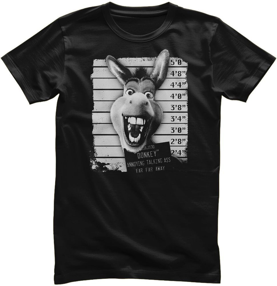 Shrek T-Shirt Donkey MugShot T-Shirt