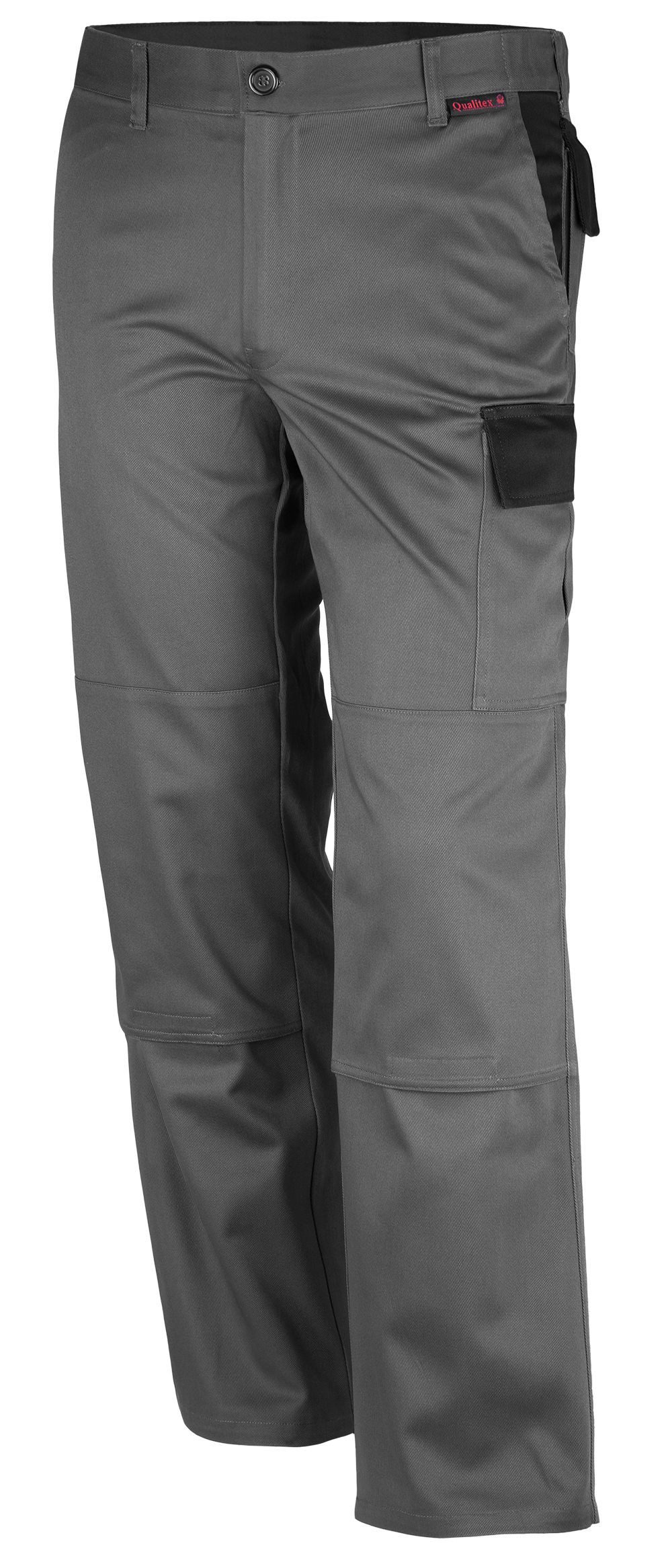 Qualitex Workwear Arbeitsbundhose stylische Arbeitshose - faserverstätkt MG 300 g - xtra strapazierfähig (1-tlg) Werkstatthose mit 9 Taschen - Blickdicht - Pflegeleicht - Waschbar