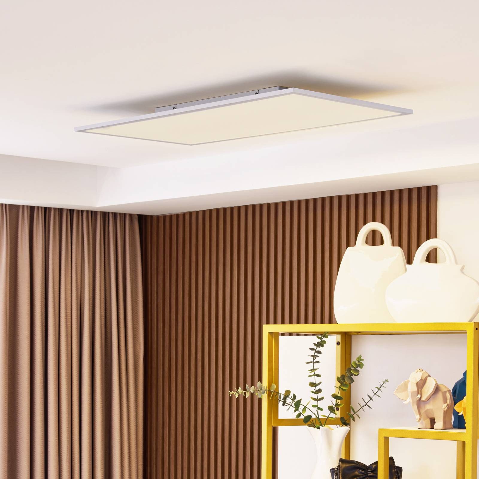 Lindby LED-Panel Lamin, weiß, 80 cm, CCT, dimmbar, Remote günstig online kaufen