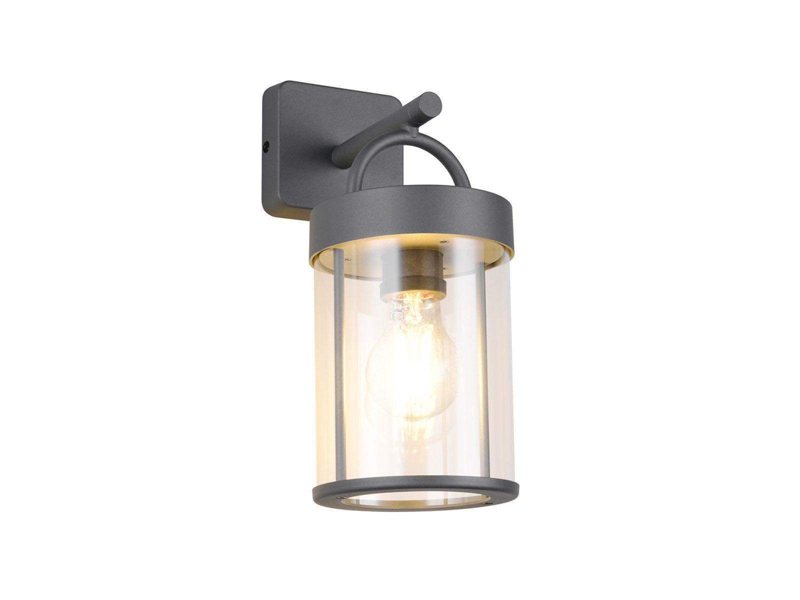 Reality Leuchten LED Außen-Wandleuchte, LED wechselbar, warmweiß, Wand-Laterne zur Hausbeleuchtung für Hauswand aus Aluminium, Höhe 29cm