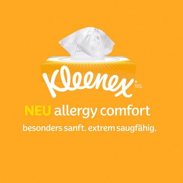 KLEENEX Papiertaschentücher Kosmetiktücher Allergy Comfort Taschentücher für Allergiker 12x56 St.
