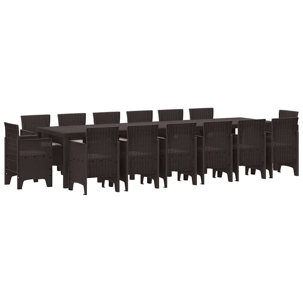 vidaXL Gartenlounge-Set Garten Essgruppe 15 pcs günstig online kaufen