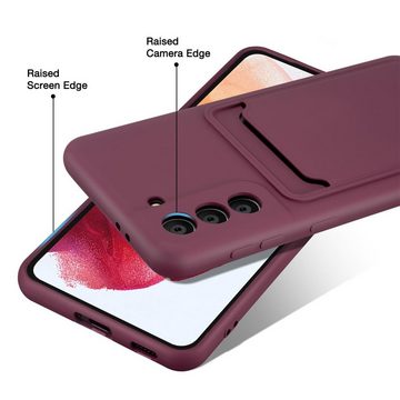 CoolGadget Handyhülle Card Case Handy Tasche für Samsung Galaxy S21 FE 6,4 Zoll, Silikon Schutzhülle mit Kartenfach für Samsung Galaxy S21 FE Hülle