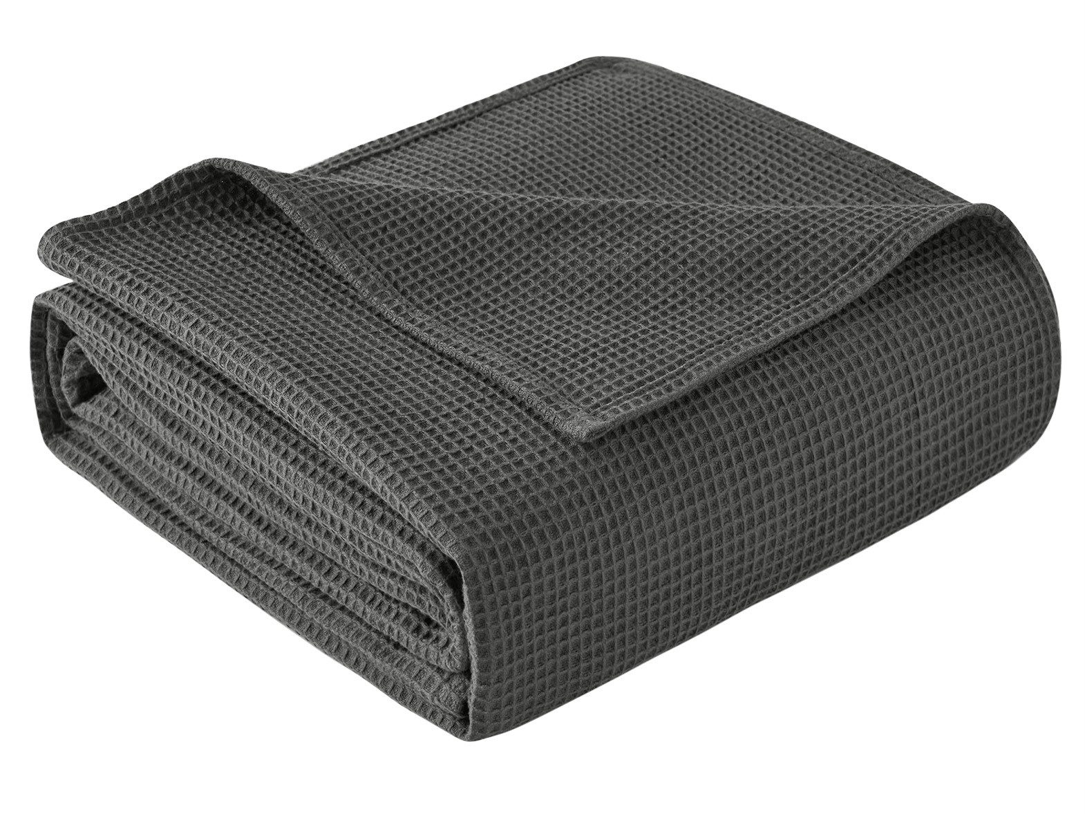 Woltu Tagesdecke, 100% Baumwolle leichte Wohndecke in Waffeloptik günstig online kaufen