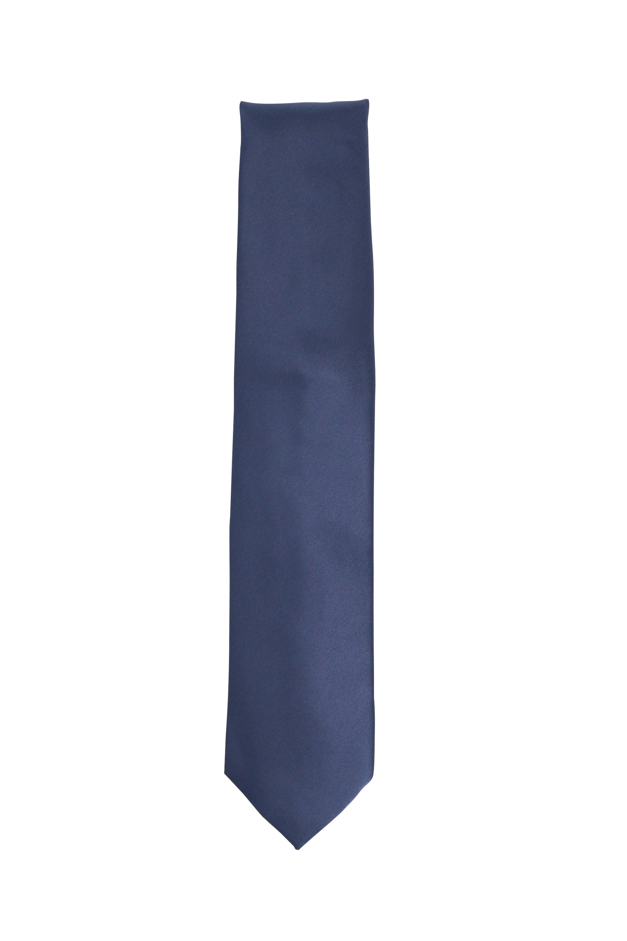 (8cm), Krawatte Einfarbig Fabio (ohne Regency - Box, verschiedene Farini Blautöne in Uni Blaue - Blue Männer Schlips Krawatte Dunkelblau Herren Breit 8cm Unifarben)