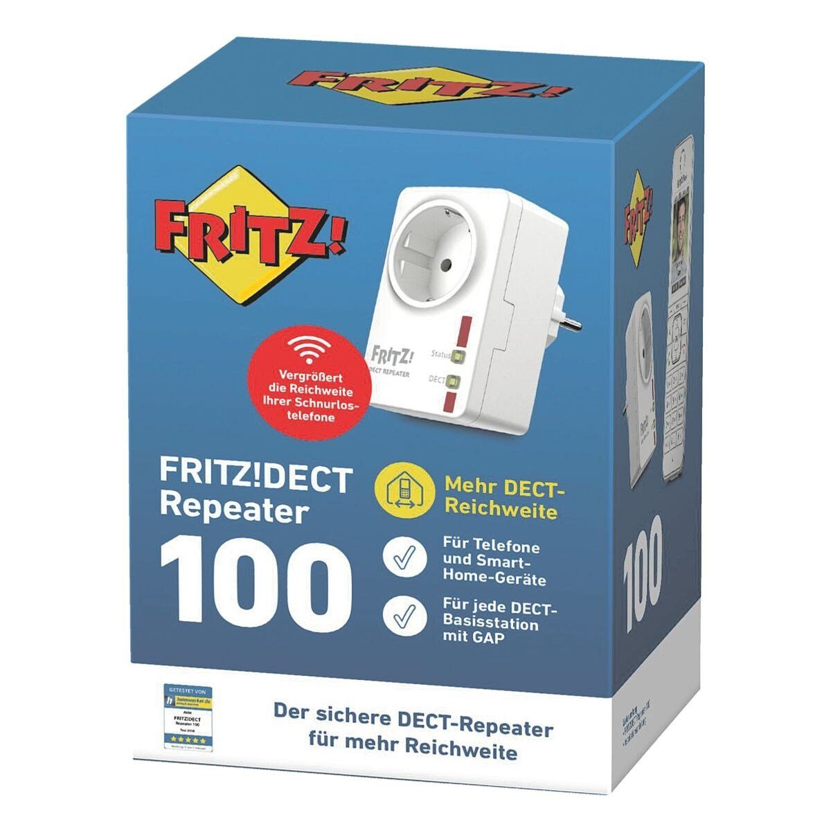 Fritz! FRITZ!DECT 100 Reichweitenverstärker, mit integrierter Steckdose