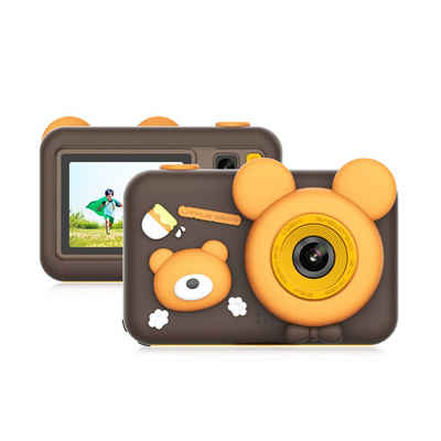 KINSI Kinderkamera,Duale Front- und Rückkamera,Digitalkamera,2600P HD Sofortbildkamera (Stativ-Kamera(Foto,Video,Filter,zeitgesteuerte Fotos,Musik,Spielex)