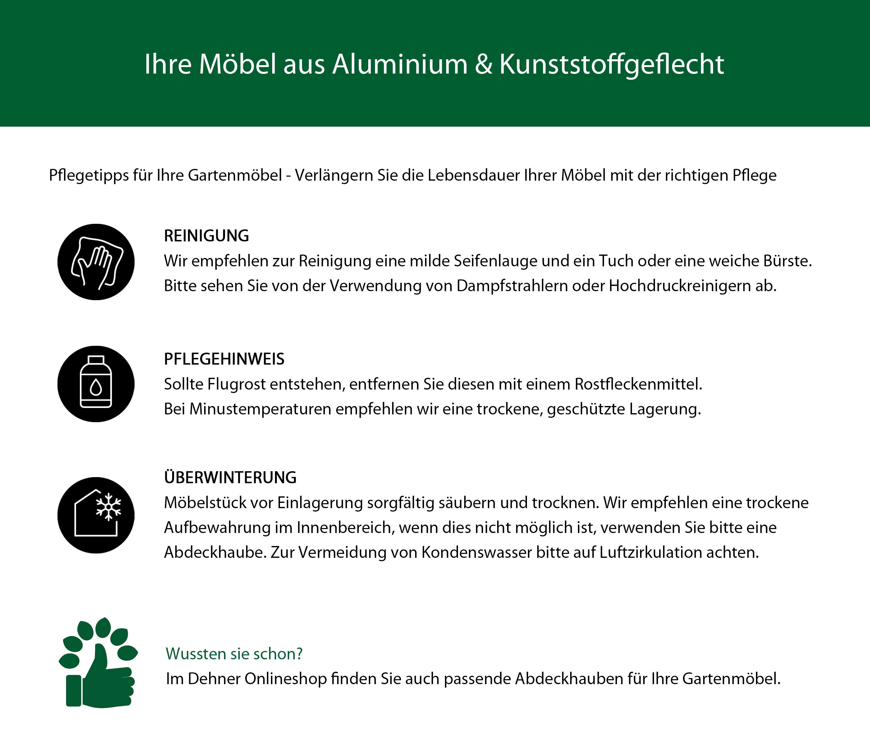 Dehner Gartenstuhl Geflechtsessel Tulum, 97 x 95 x 76 cm, moderner, hochwertiger Loungesessel inkl. Polster