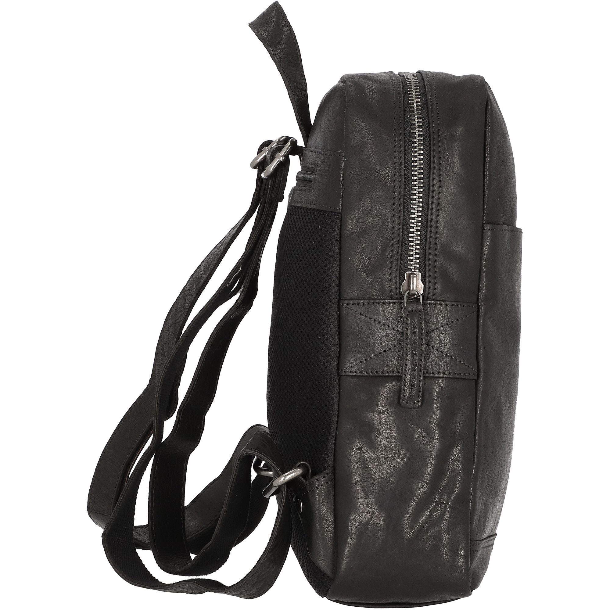 Sparrow Leder Daypack, Spikes & black