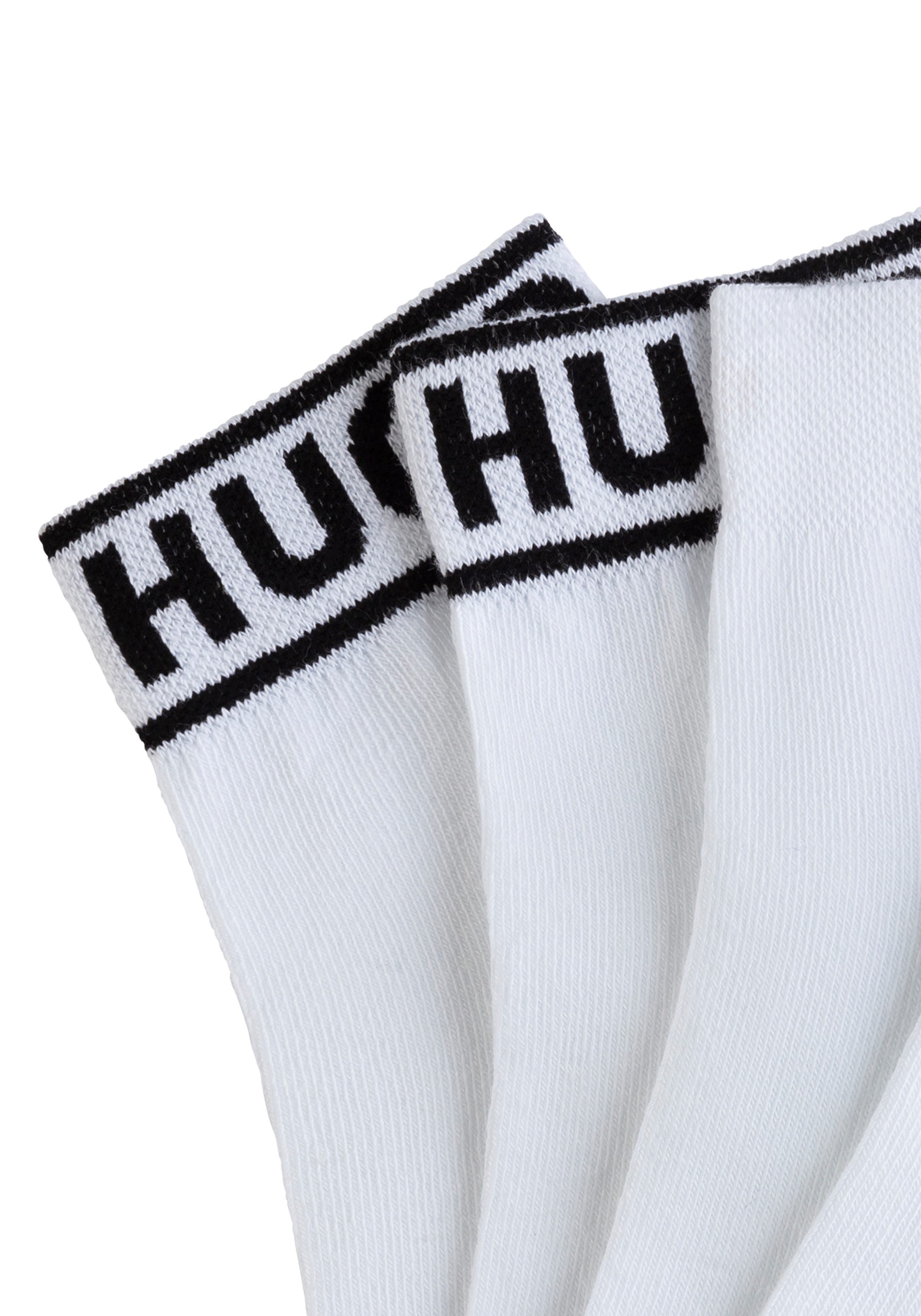 HUGO Freizeitsocken 2P SH LOGO CC W (Set, 2-Paar, 2er) mit Logobund
