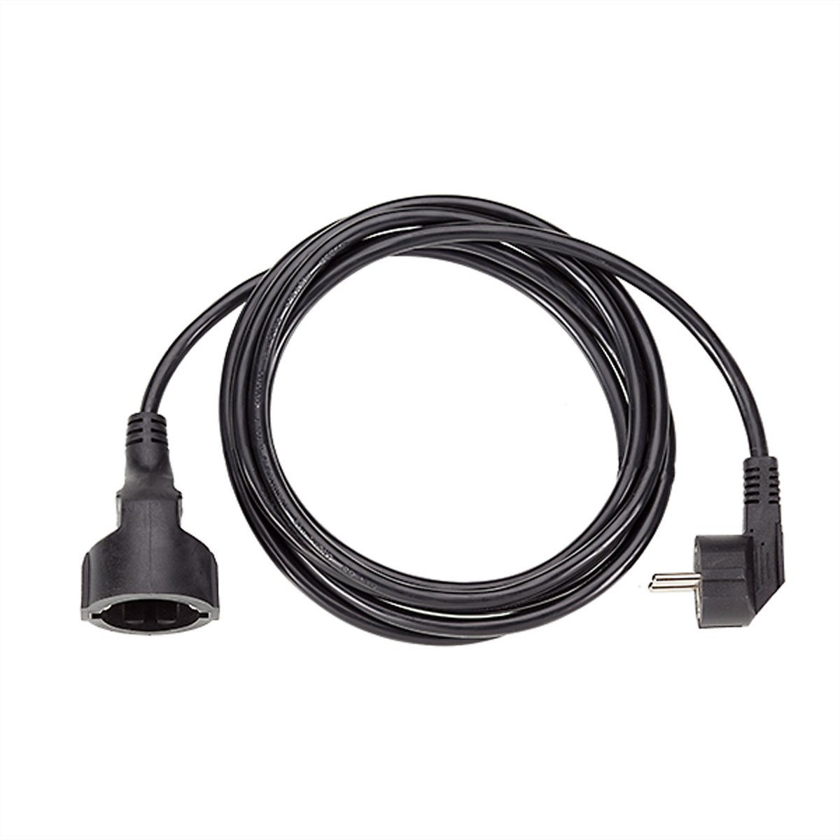 Bachmann Extension cable Stromkabel, Schutzkontakt, CEE 7/7, Typ-E/F Männlich (Stecker), Schutzkontakt, CEE 7/3, Typ-F Weiblich (Buchse) (200.0 cm), Schutzkontakt 230V 2m schwarz