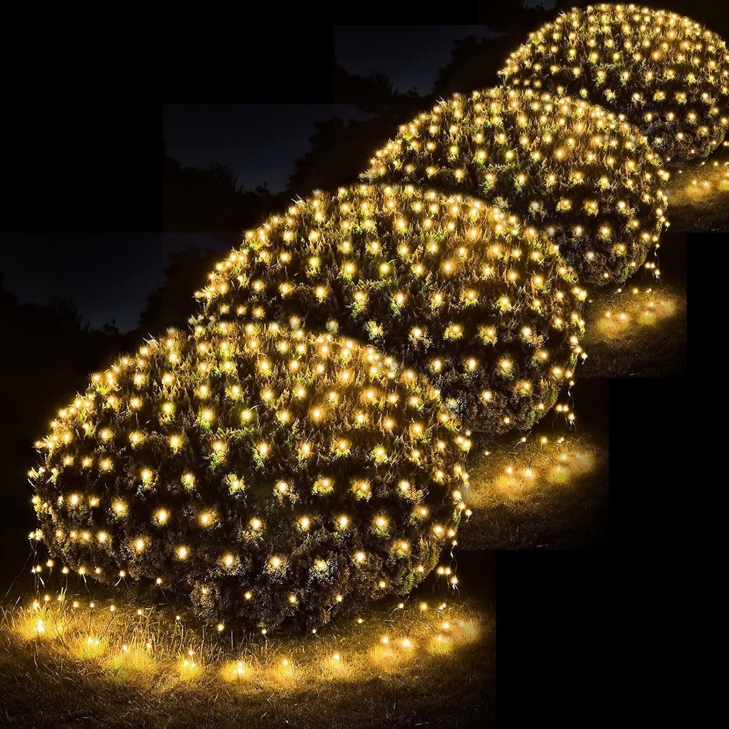 Lapamax LED-Lichternetz LED Weihnachts Lichterkette mit 8 Modi,Speicherfunktion, 1.5x1.5M/2x2M/2x3M/4x6M,für Hochzeiten, Weihnachtsfeiern, Feiertage