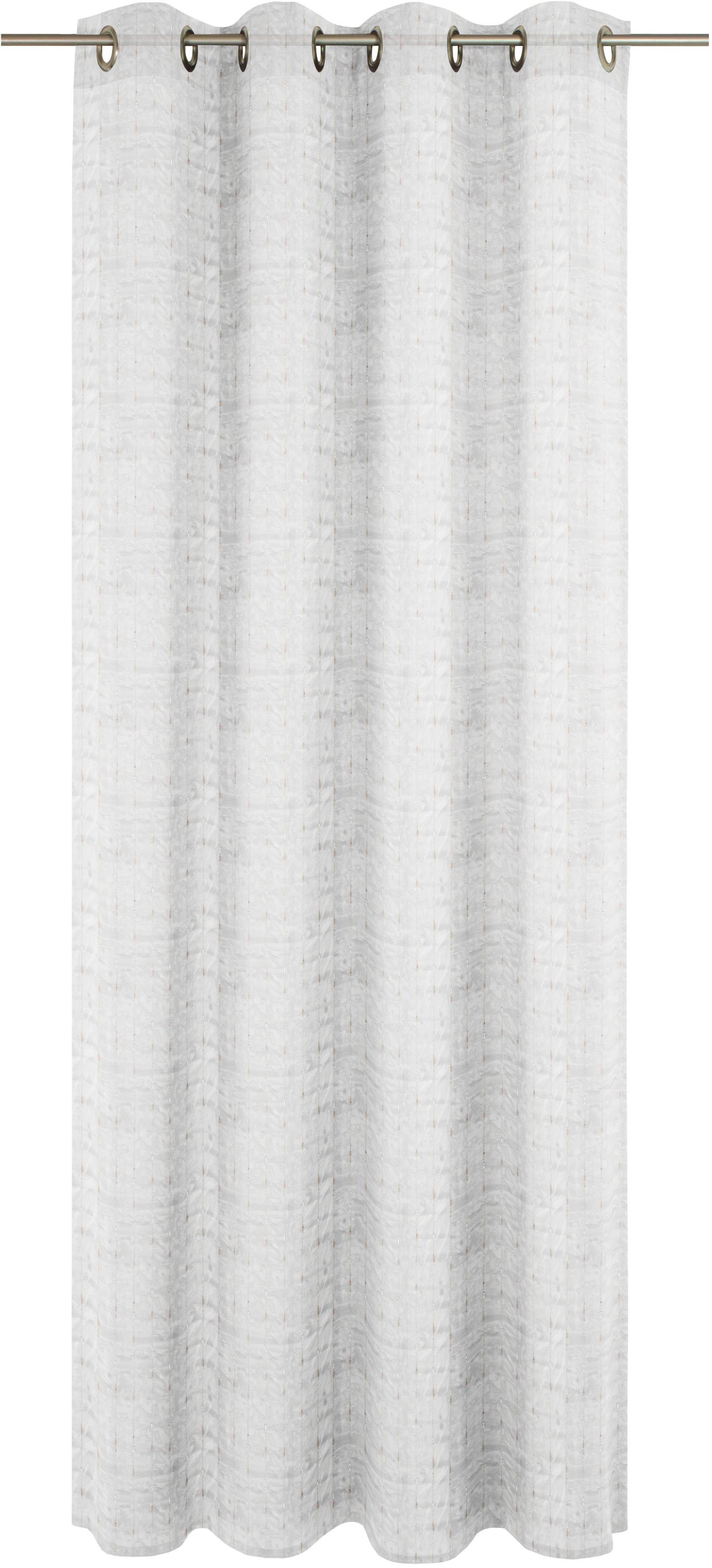 Wirth Vorhang Patricia (1 St), Ösen, halbtransparent, Voile, Store