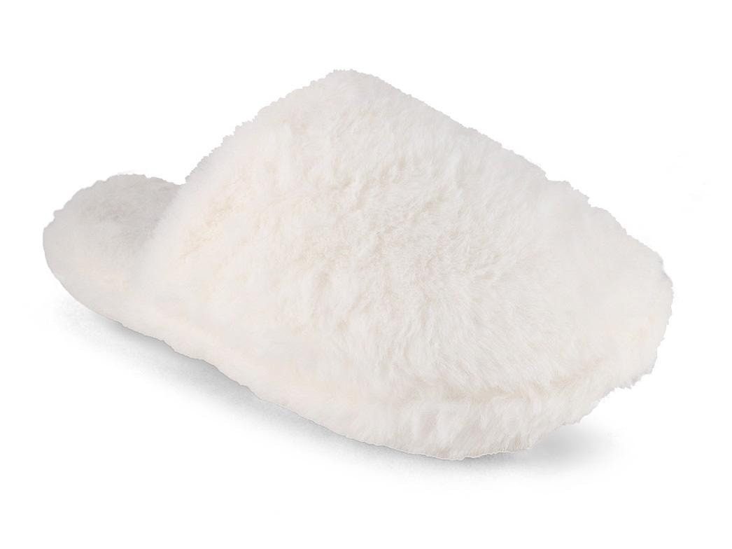 Fluffys Softina Damen Pantoffeln, weiß, warm, weich Hausschuh