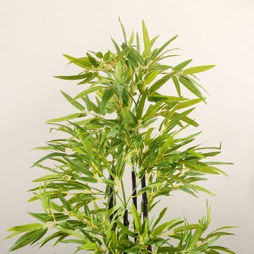 Kunstpflanze künstliche Pflanze Bambus, HOMCOM, Höhe 150 cm, inkl. Übertopf