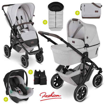 ABC Design Kombi-Kinderwagen »Salsa 4 Air - Fashion Edition - Mineral«, 3in1 Kinderwagen Buggy Set mit Babyschale, Babywanne, Sportsitz