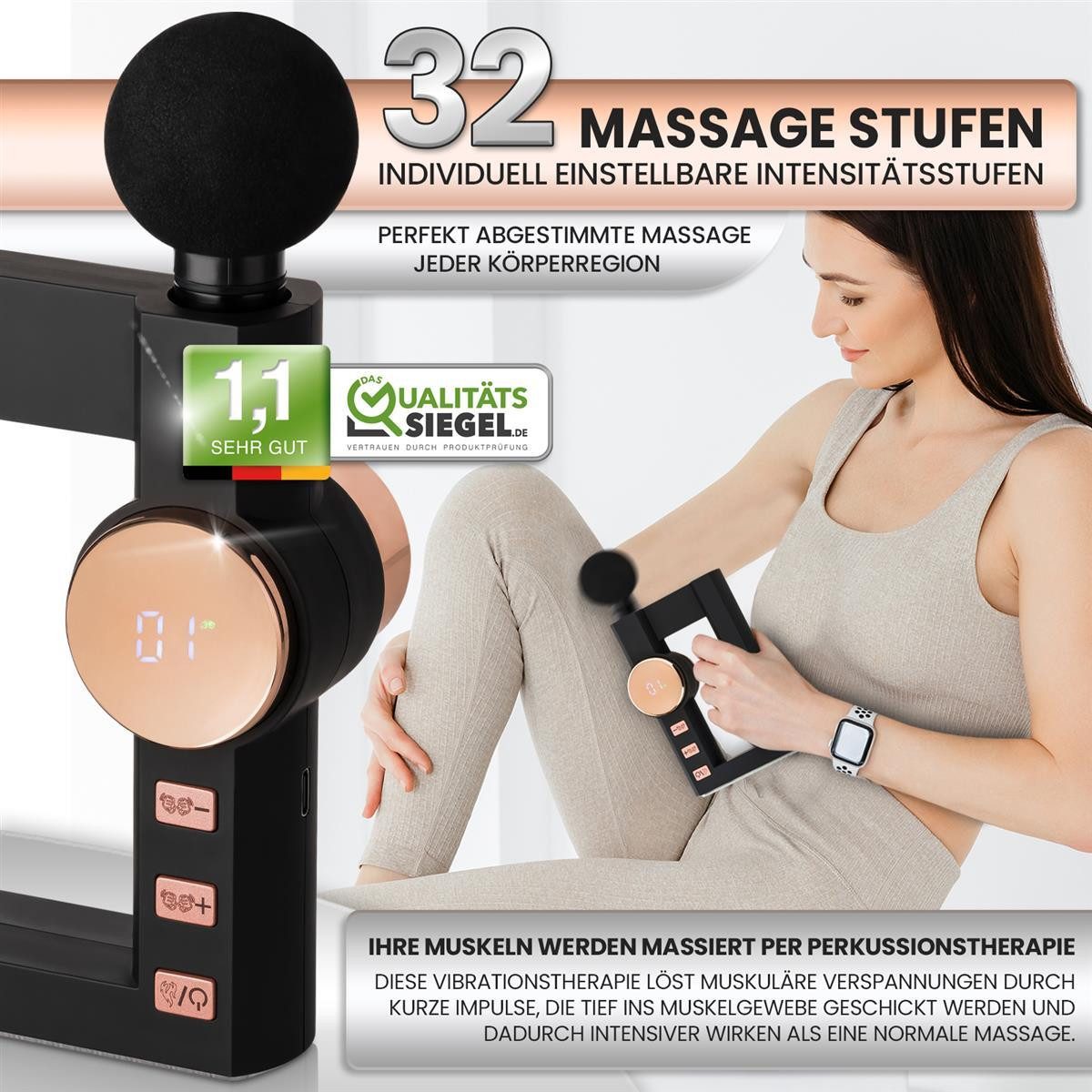Grundig Massagepistole Massagepistole Massagegerät Massagegun kompakt