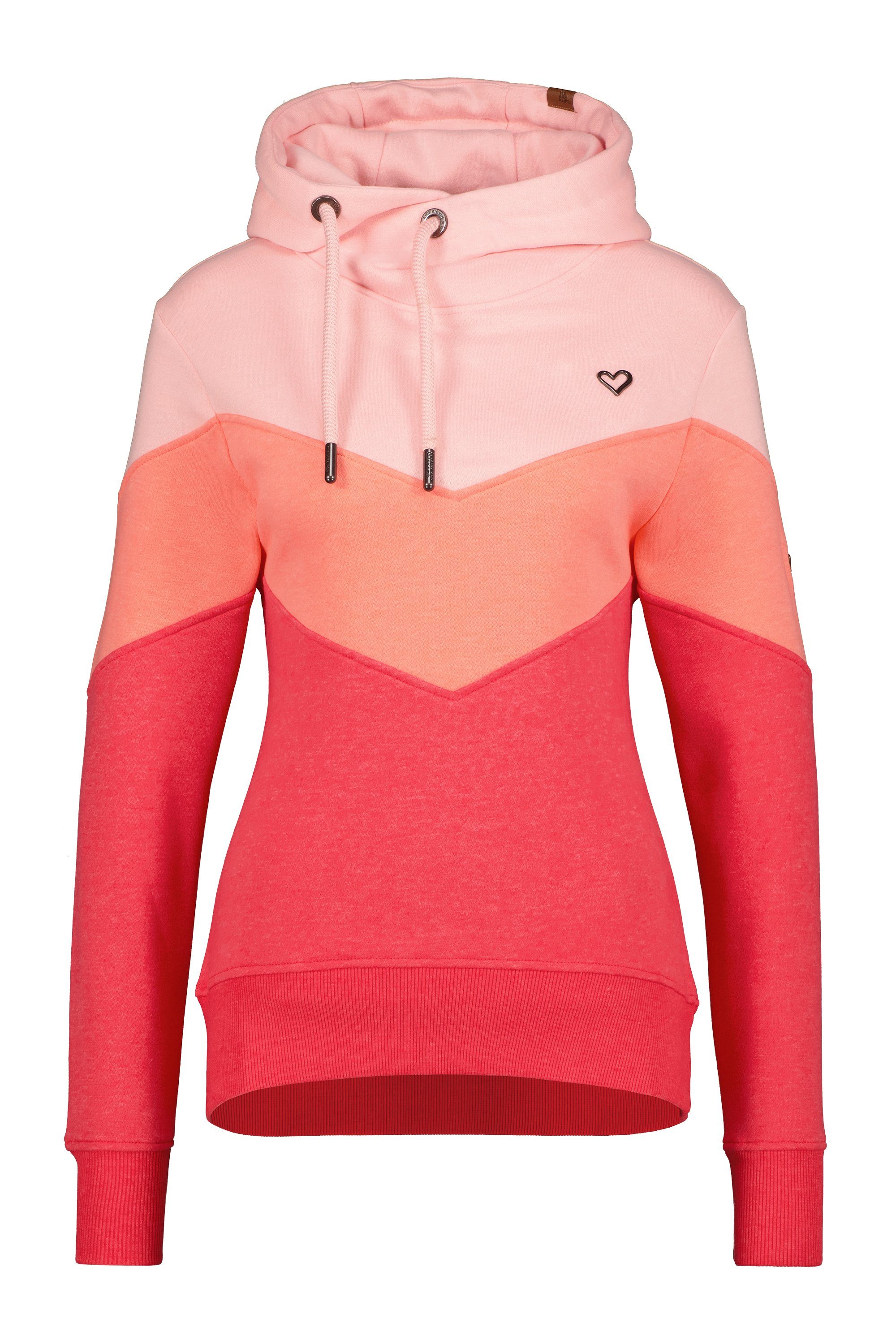 A & coral Sweatshirt Alife StellaAK Kapuzensweatshirt Kapuzensweatshirt, Damen Pullover Hoodie Kickin melange