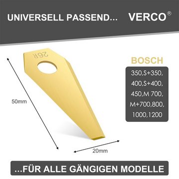 VERCO Mährobotermesser für Bosch Indego Mähmesser (inkl. Schrauben, 30 Stück), Titan Messer Ersatz Klingen Set rostfrei