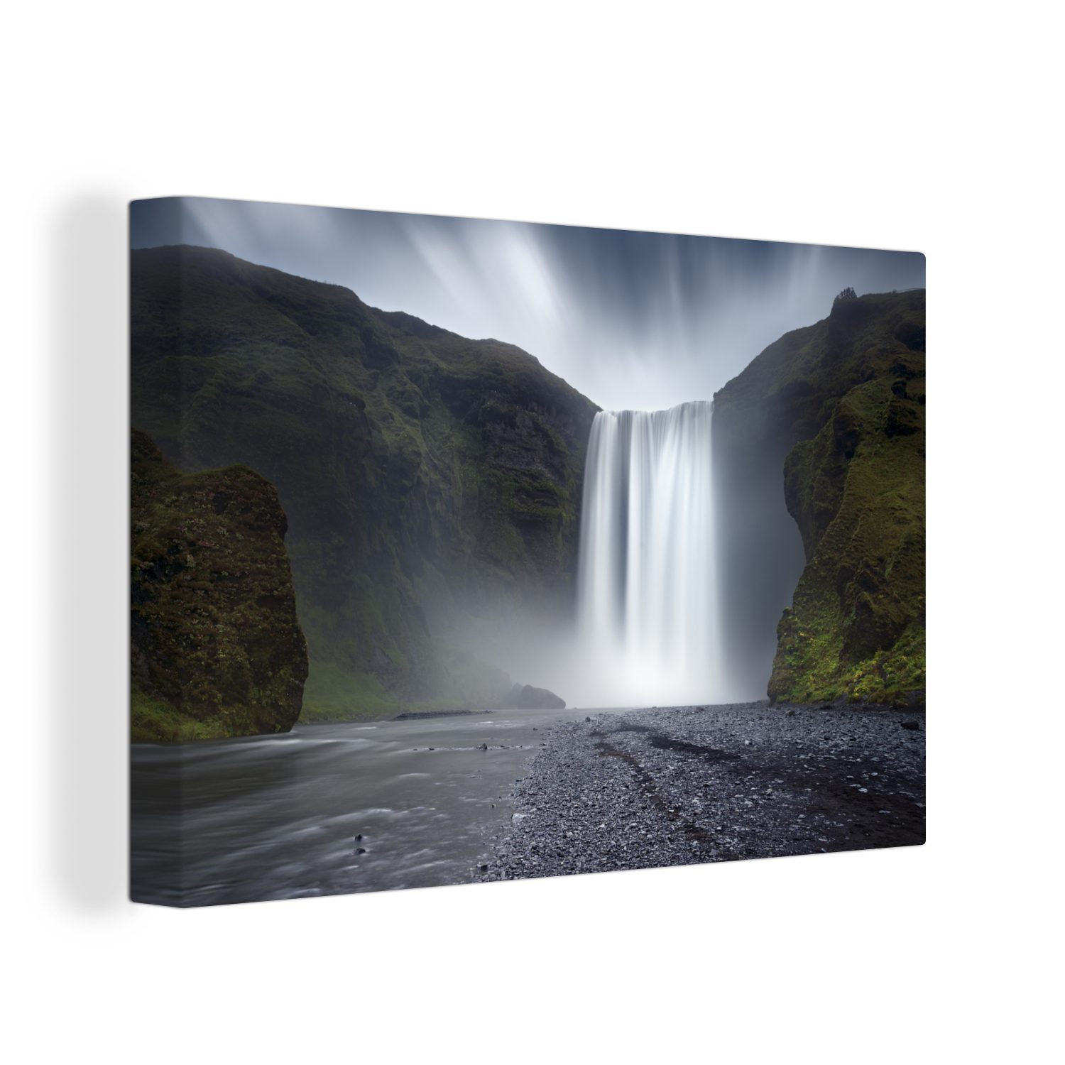 OneMillionCanvasses® Leinwandbild Wasserfall - Berg - günstig online kaufen