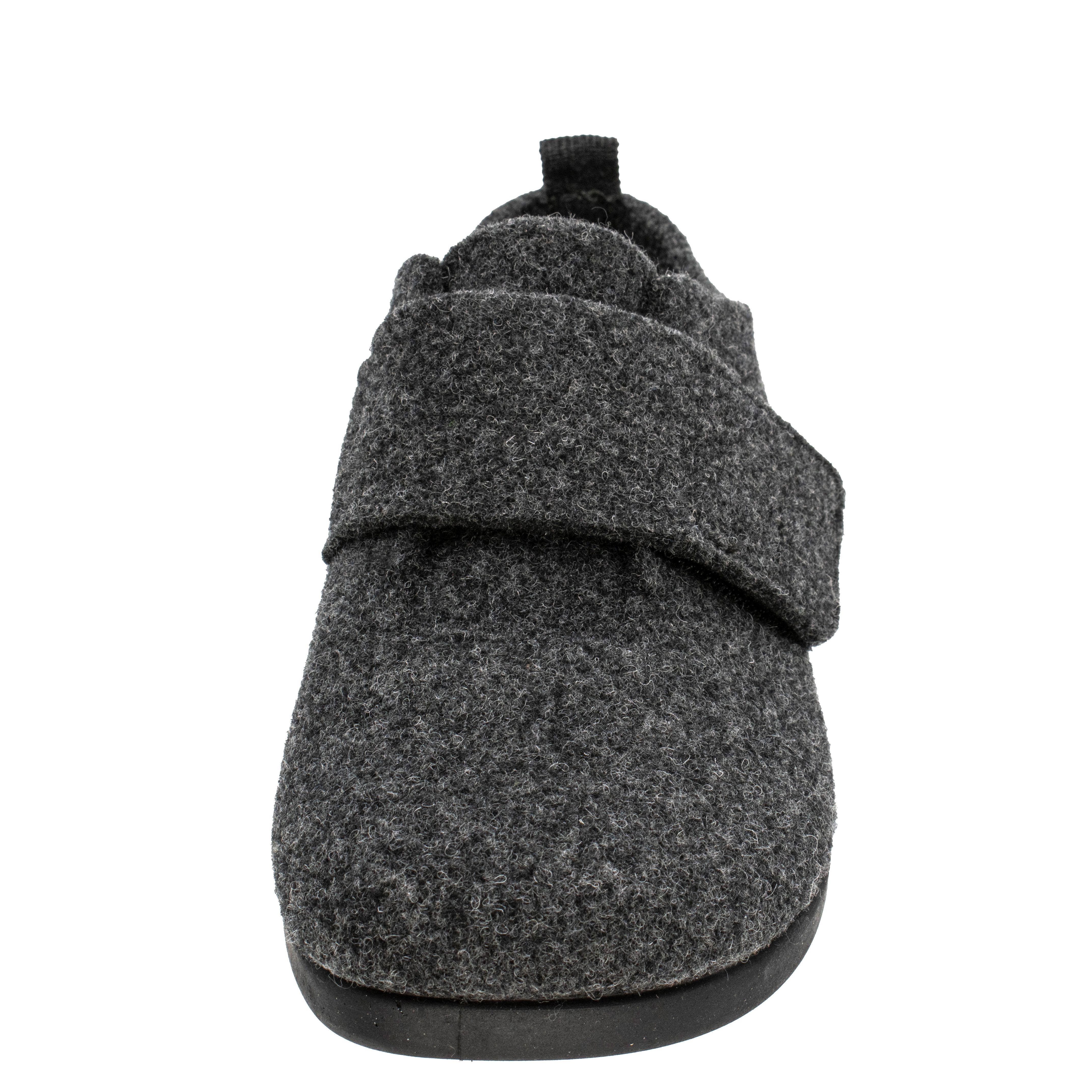 Fischer-Markenschuh Corneluis Hausschuh aus recyceltem PET Filz, Weite L, rutschhemmende Gummi-Laufsohle – Bild 4 von 5
