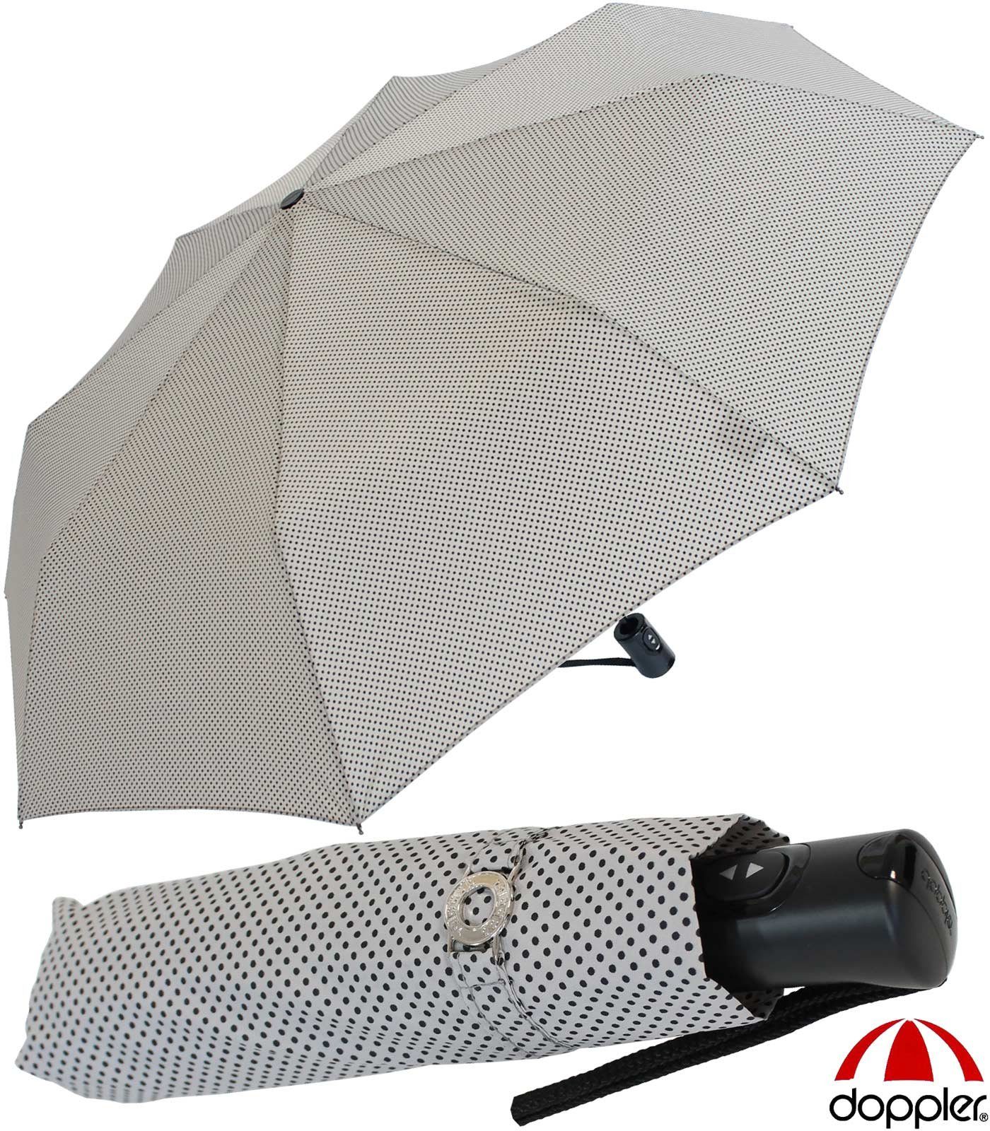 doppler® Taschenregenschirm praktischer, leichter Schirm und Auf-Zu-Automatik, mit Reisegepäck, stabil Schirm nur wiegt ideal Handtasche oder angenehme Gramm Groß 320 der für