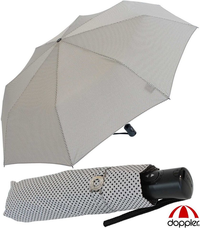 doppler® Taschenregenschirm praktischer, leichter Schirm mit  Auf-Zu-Automatik, ideal für Handtasche oder Reisegepäck, Groß und stabil  wiegt der Schirm nur angenehme 320 Gramm