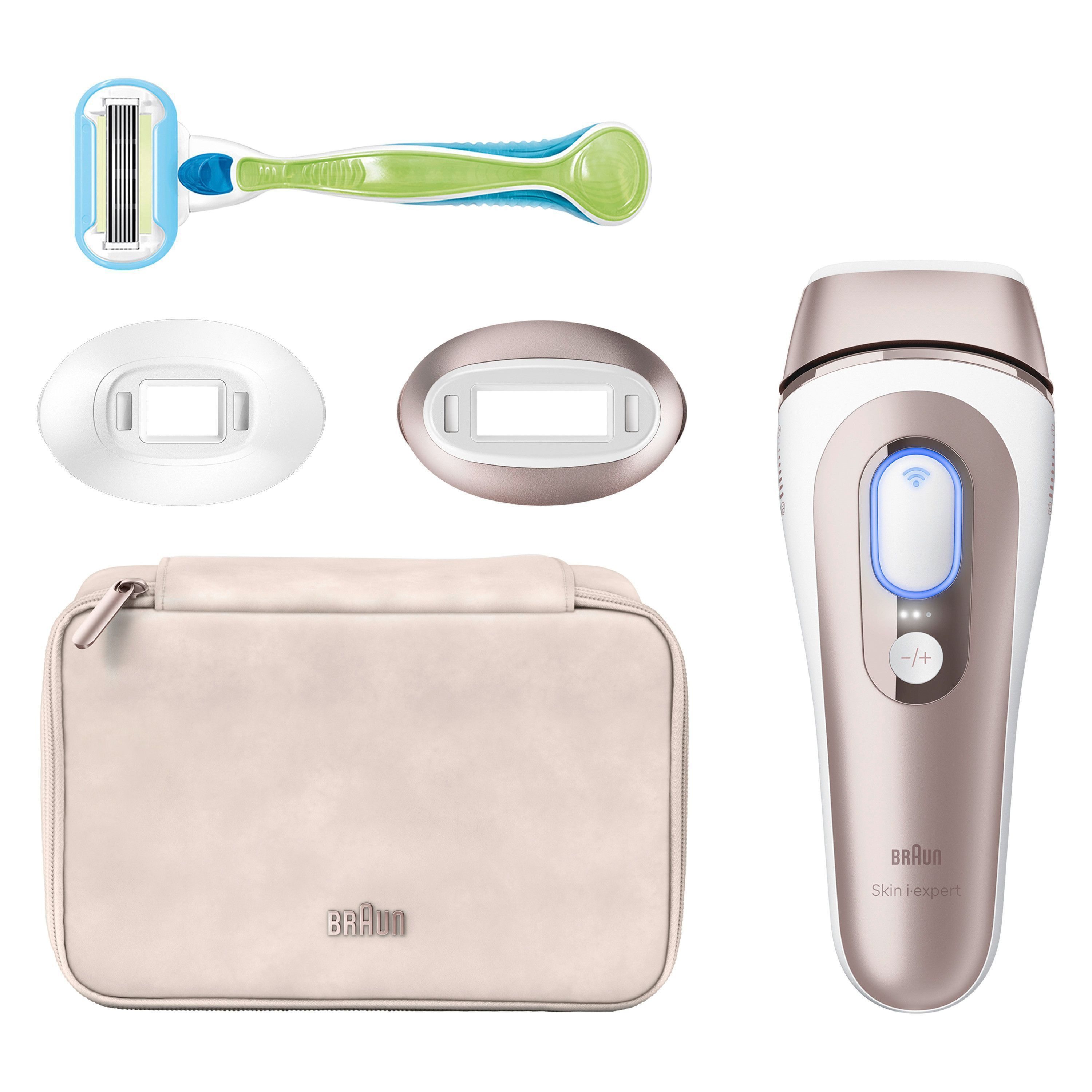 Braun IPL-Haarentferner Smart Skin i·expert PL7147, 2 Aufsätze für Gesicht & Körper, Venus Бритвы & Aufbewahrungstasche