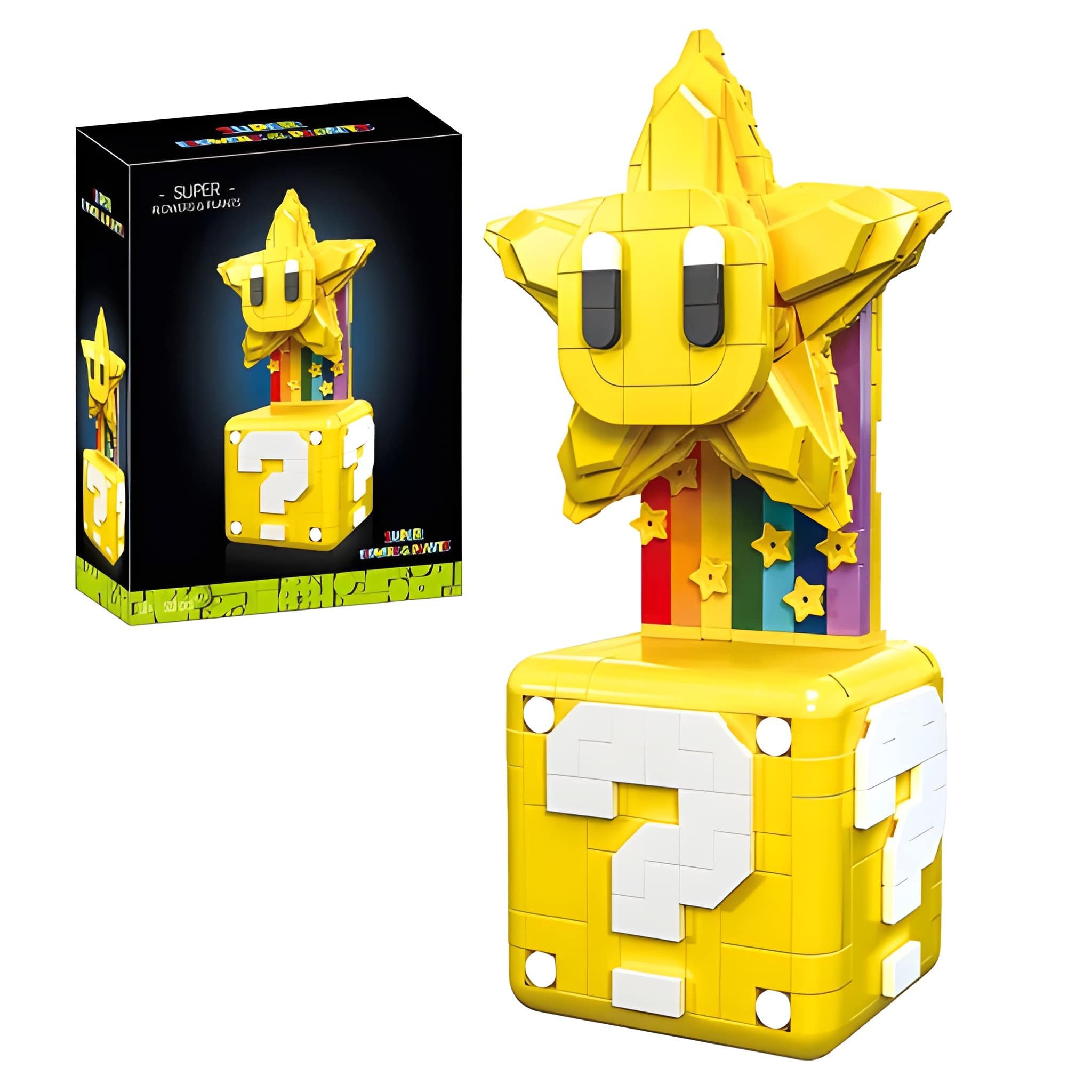 Athlix Klemmbausteine Mario Bausteine Piranha-Pflanze, Flamme, Stern Spielbausteine, 538 Teile, ikonisches Game Design, fördert Kreativität