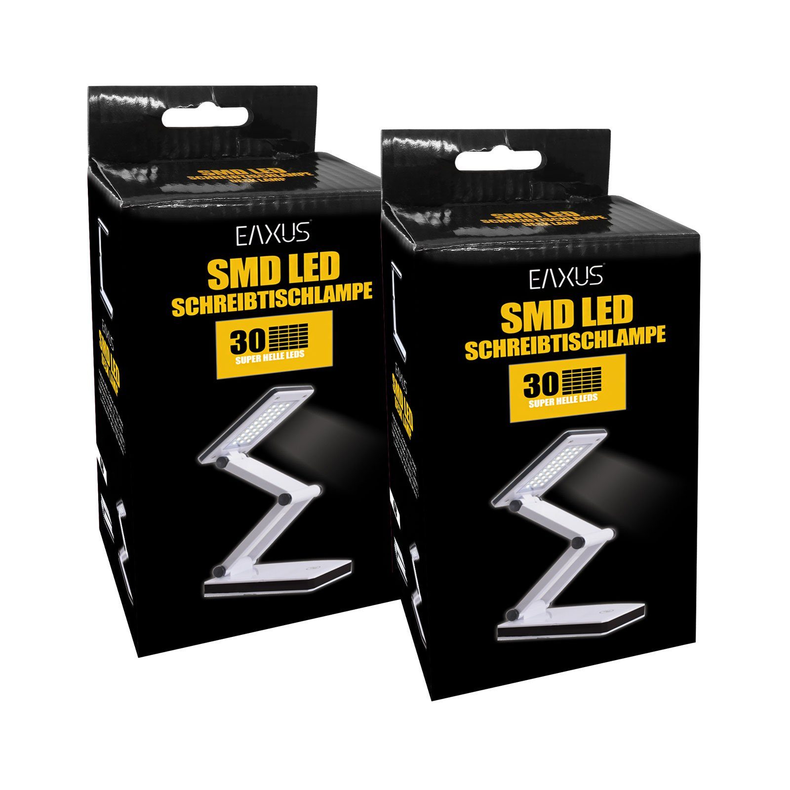 EAXUS LED Schreibtischlampe USB LED Tischleuchte mit modernem Design, LED fest integriert, Kaltweiß (6.000 - 7.000 K), Stromversorgung über USB oder 4x AAA-Batt – Bild 3 von 5