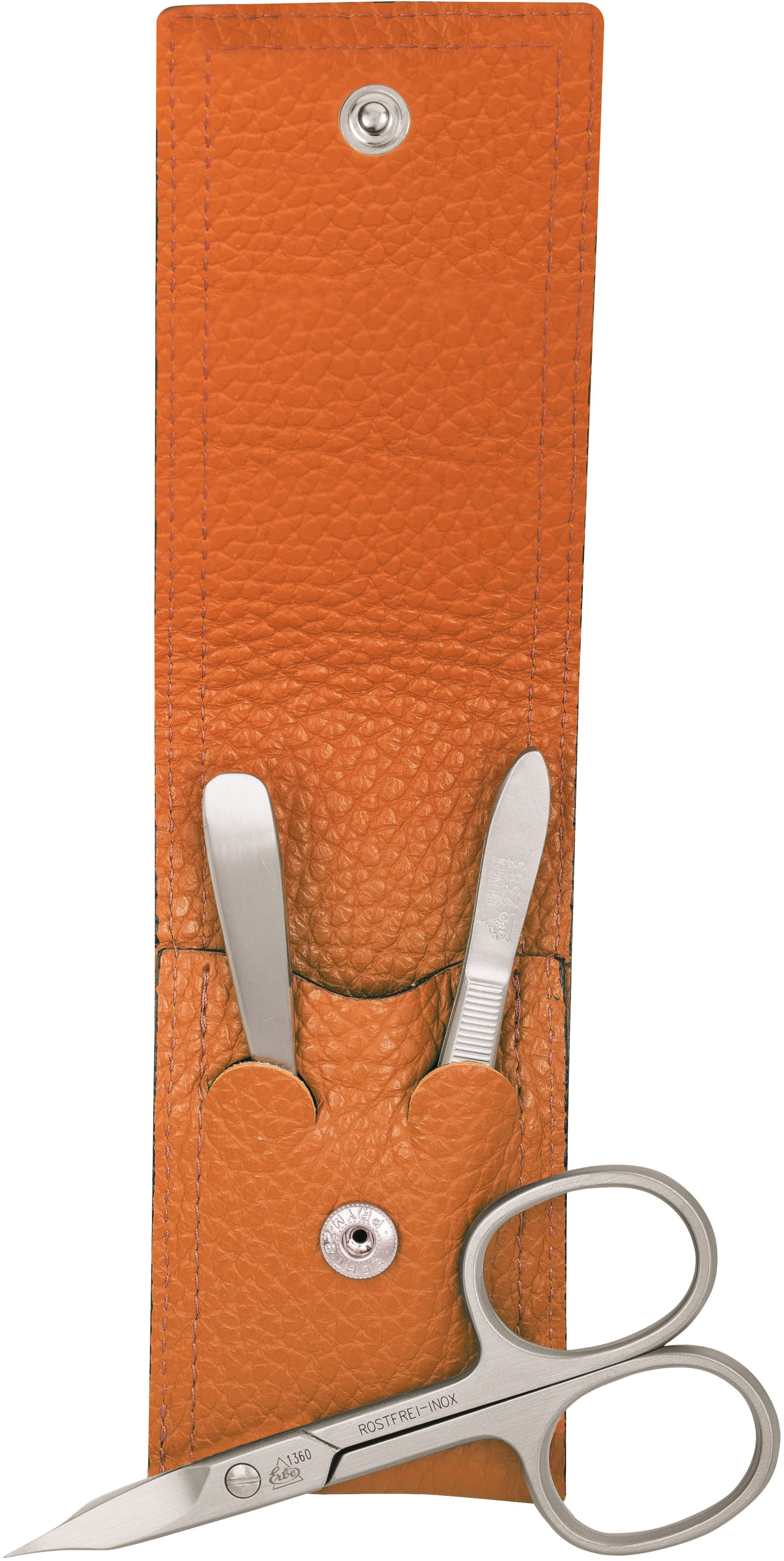 ERBE Maniküre-Etui ERBE Maniküre Set Taschen-Etui Serie "Piemont", 3-tlg, Inox, 3 tlg., Echtleder, rostfreie Instrumente, Hergestellt in Solingen/Deutschland