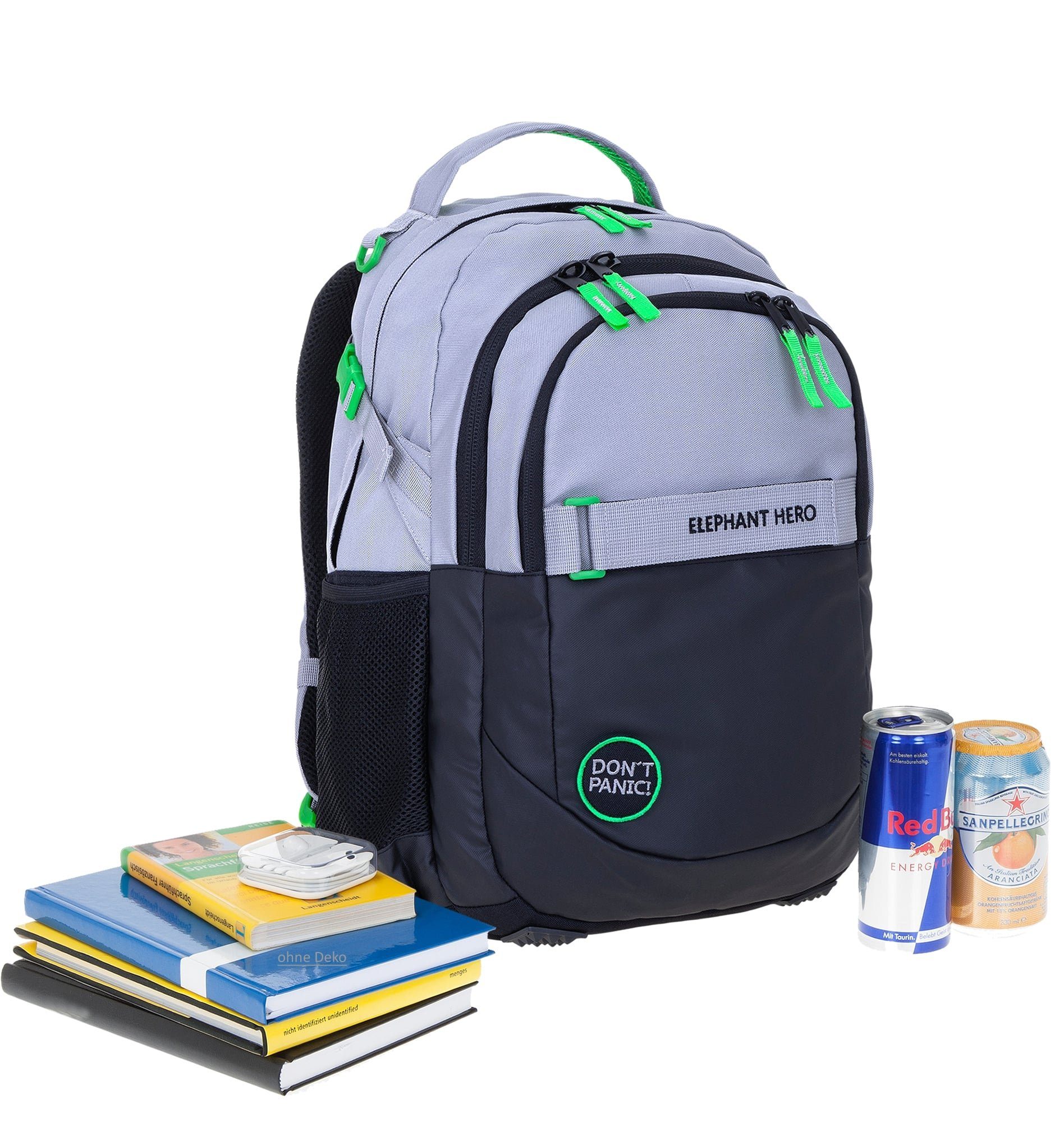 ELEPHANT Schulrucksack Hero Signature Schultasche (2 Teile Set), Rucksack + Mäppchen Box