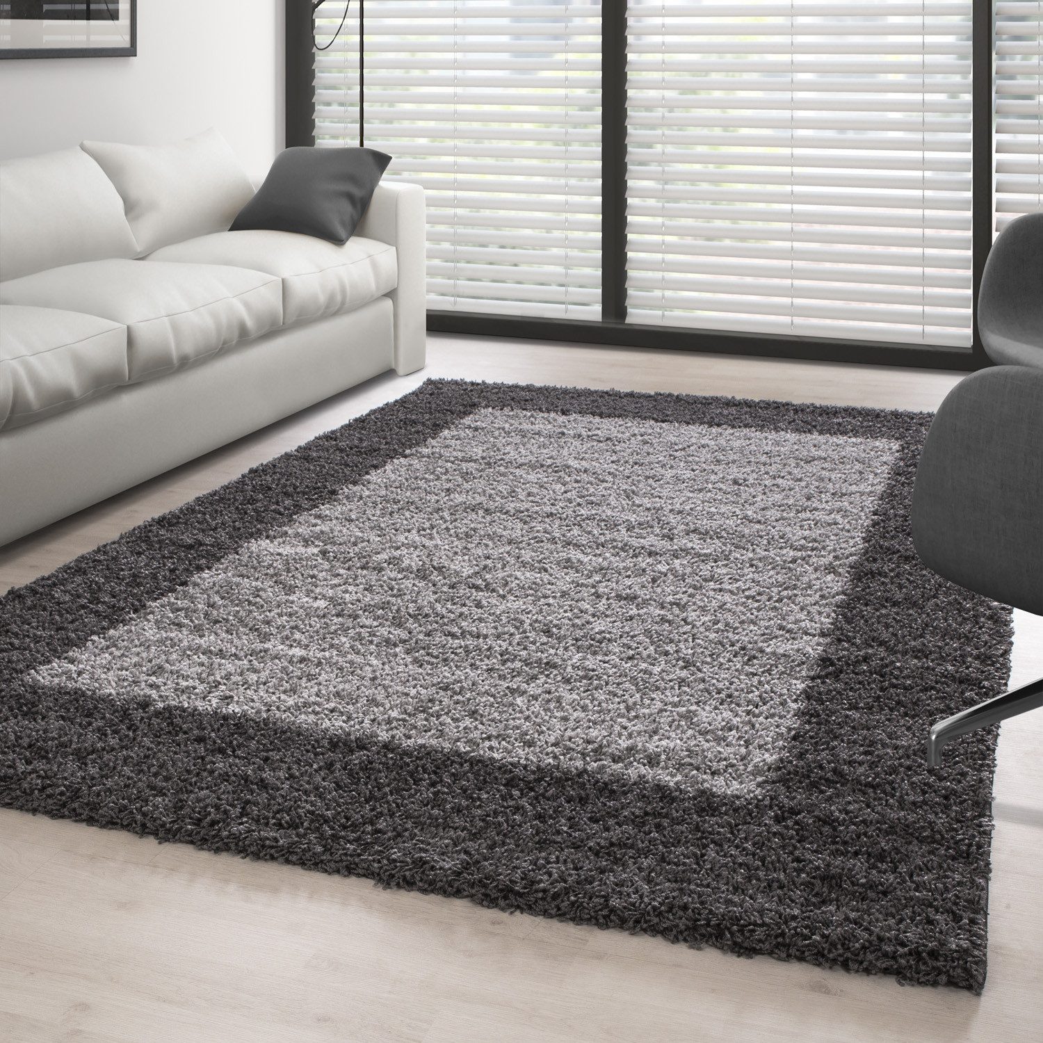 Carpettex Hochflor-Teppich Bordüre Design, Läufer, Höhe: günstig online kaufen