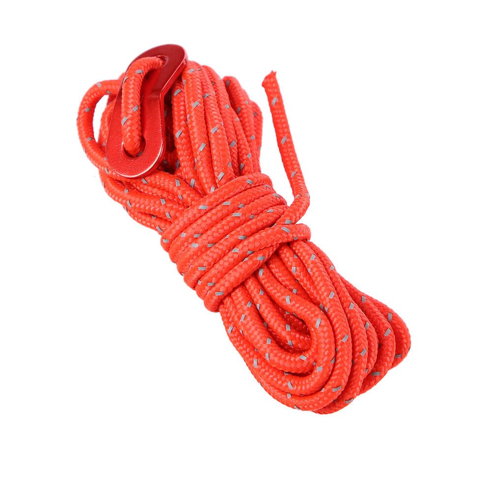 NILS CAMP Spanngurt Abspannleinen Zeltschnüre Spannseile (Spar-Set, 8-St., 415 cm reflektierend) reflektierend, Alu-Spanner, inkl. Tasche