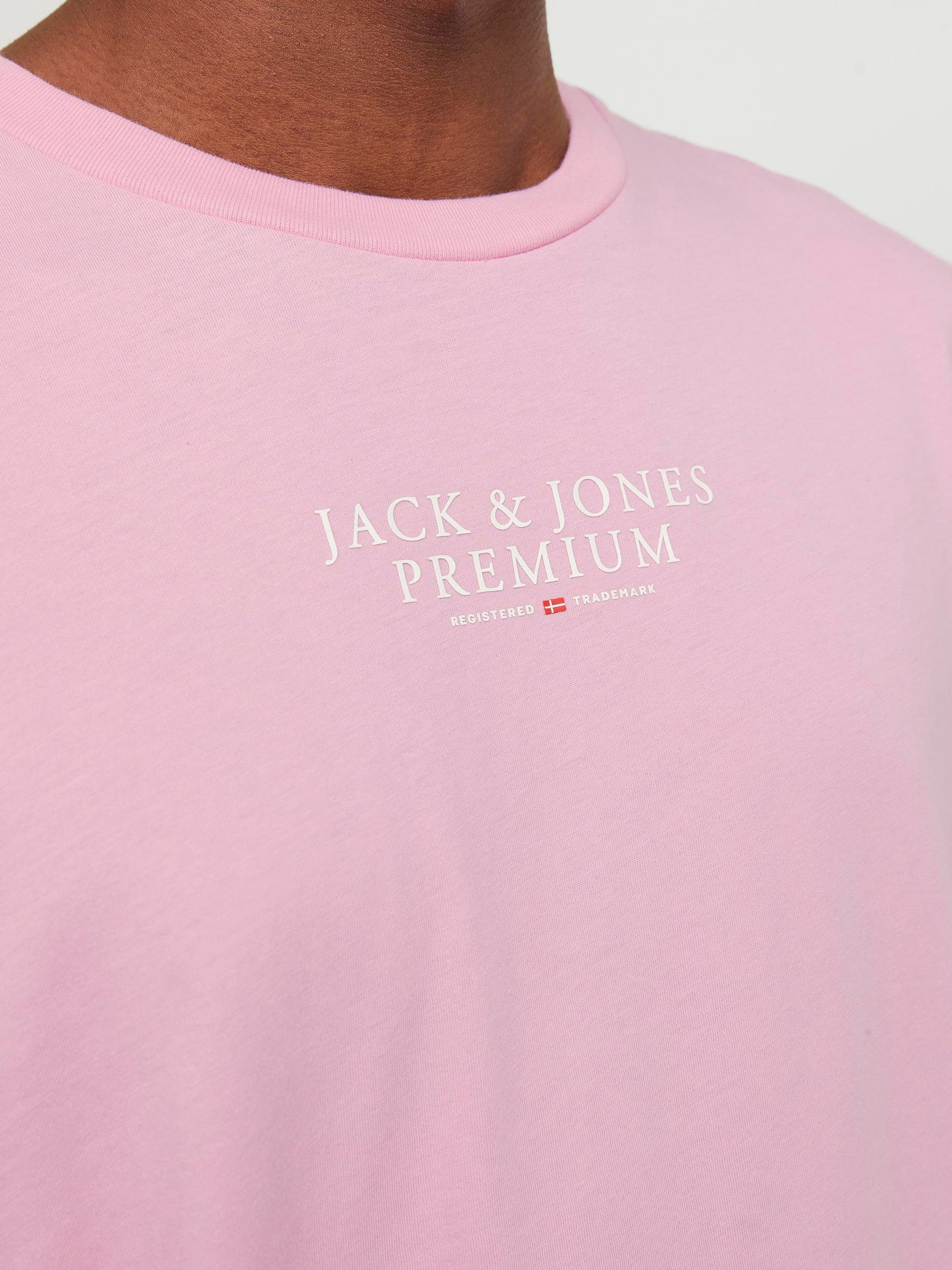 Jack & Jones Rundhalsshirt JPRBLUARCHIE NECK CREW Prism Pink TEE