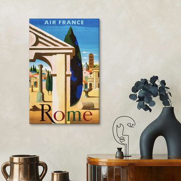 Posterlounge Leinwandbild Vintage Travel Collection, Rome via Air France, Vintage