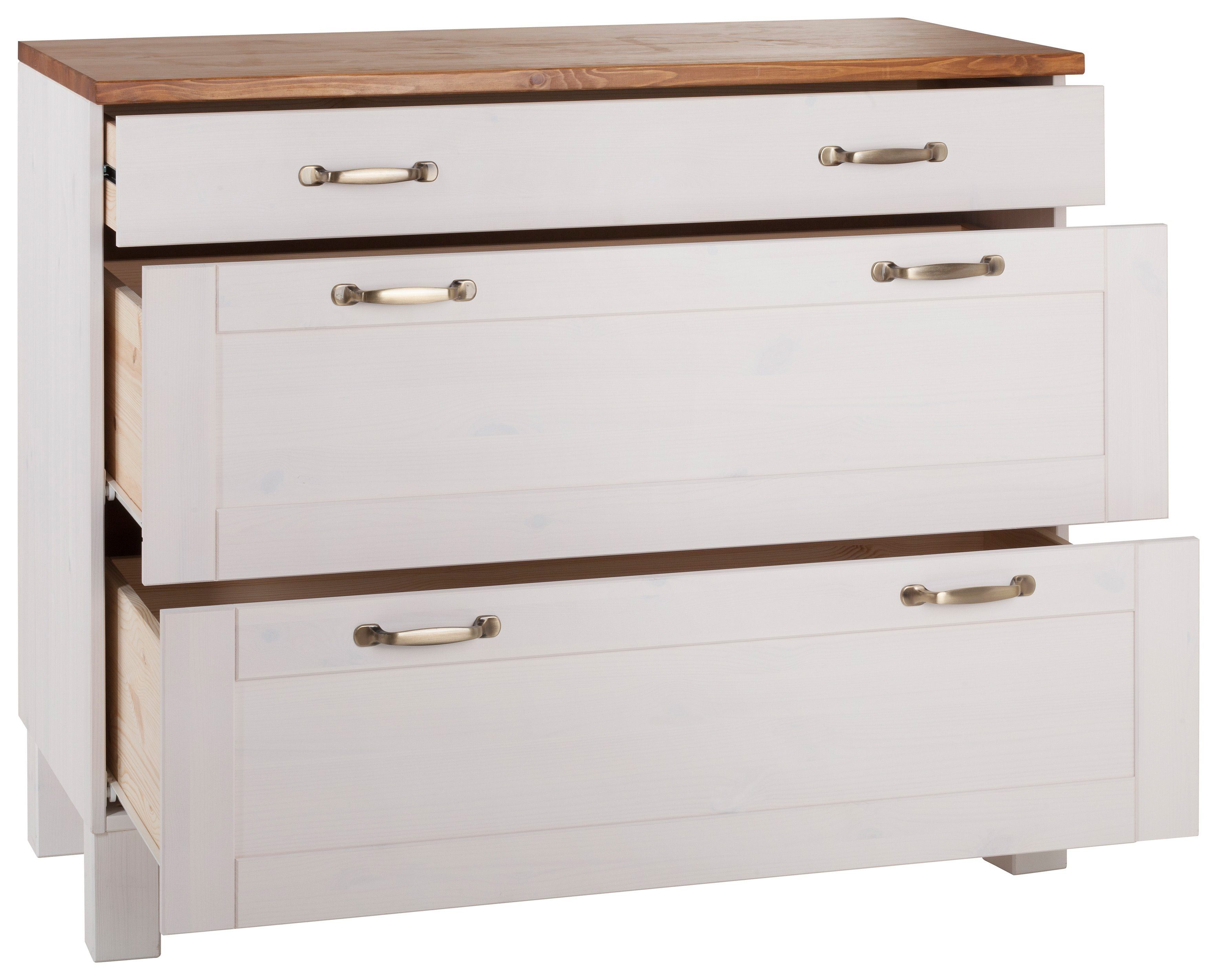 Home affaire Unterschrank Alby Breite 100 cm, 3 Schubladen