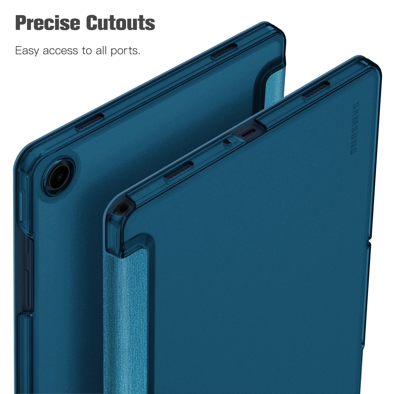 Fintie Tablet-Hülle für Samsung Galaxy Tab A9 Plus 11 Zoll 2023 SM-X210/X216/X218 11 Zoll, Ultradünn Hülle mit Translucent Rückseite Cover mit Auto Schlaf/Wach