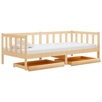 vidaXL Bett Tagesbett mit Schubladen 90x200 cm Massivholz Kiefer
