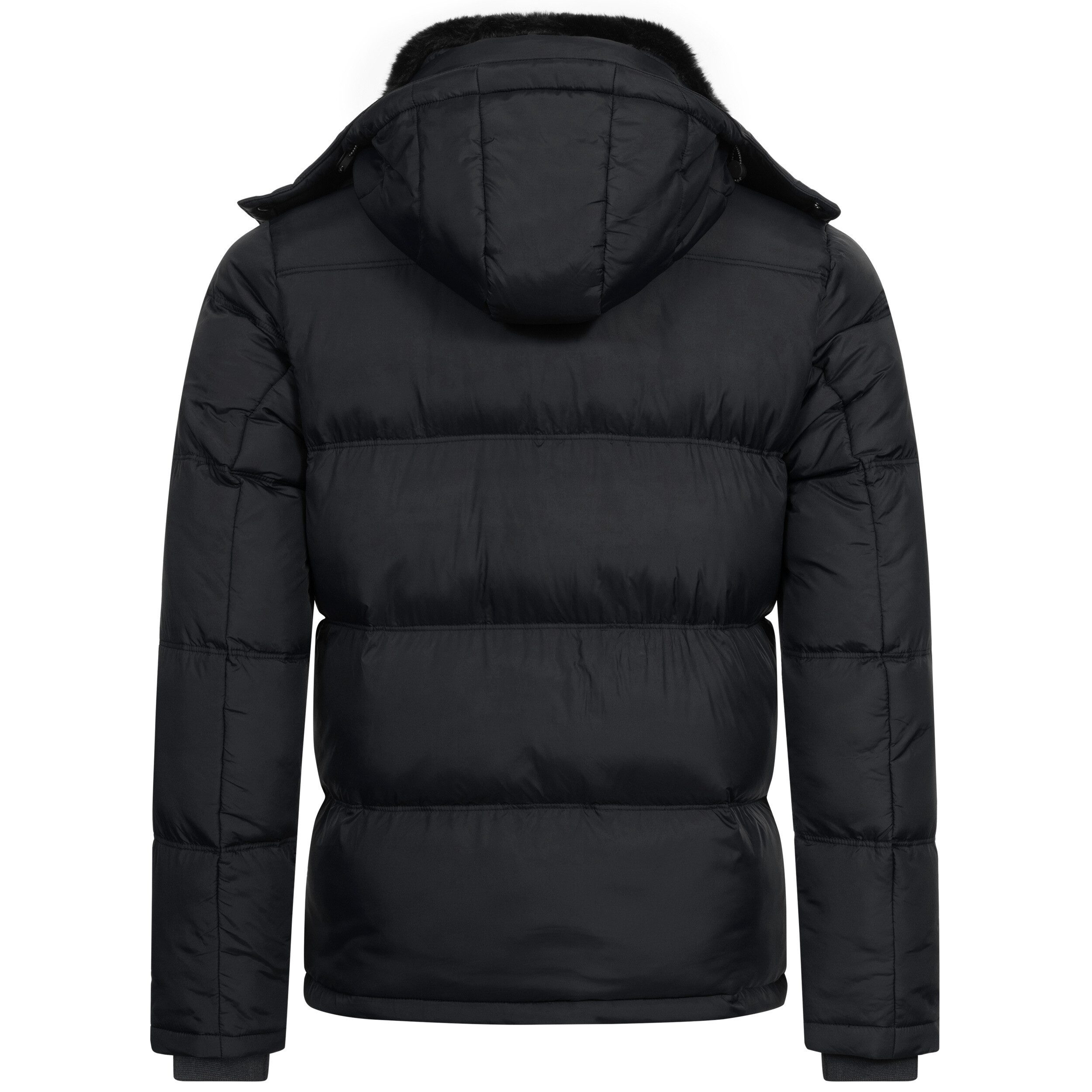 Höhenhorn Winterjacke Colanca Herren Winter Jacke für Männer Quilted Steppjacke Gefüttert Abnehmbare Kapuze, abnehmbarer Kunstfellkragen, Brusttasche