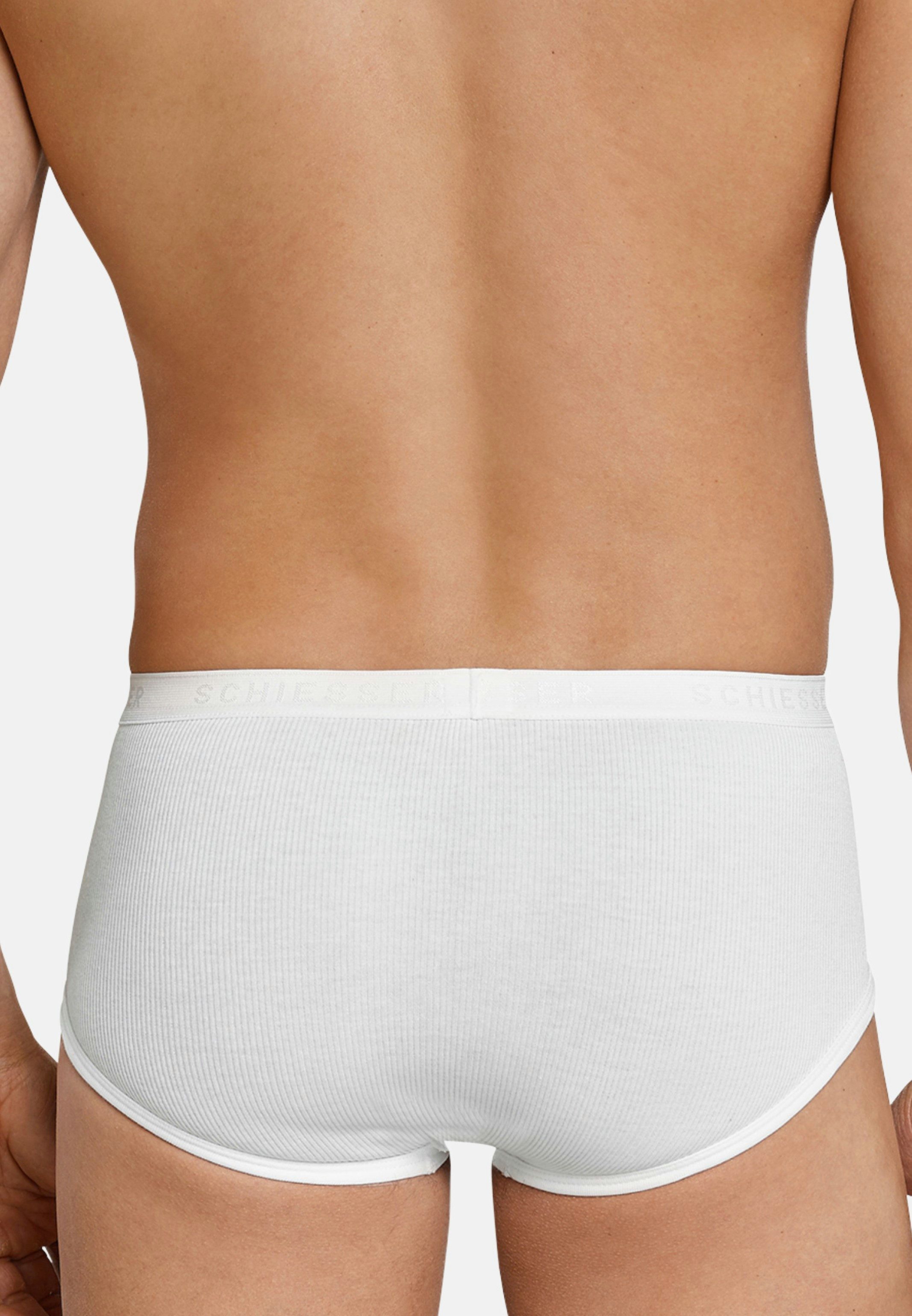 Schiesser Slip 4er Pack Original Classics Doppelripp (Spar-Set, 4-St) Slip / Unterhose - Baumwolle - mit Eingriff - Strapazierfähig