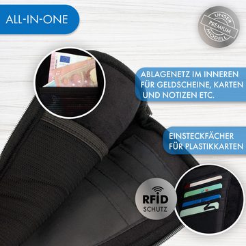 XiRRiX Handytasche für Smartphone oder Handy - Handyhülle Smartphonetasche (Handyhülle aus Polyester 4XL, 1-tlg., Premium Modell), mit RFID Schutz