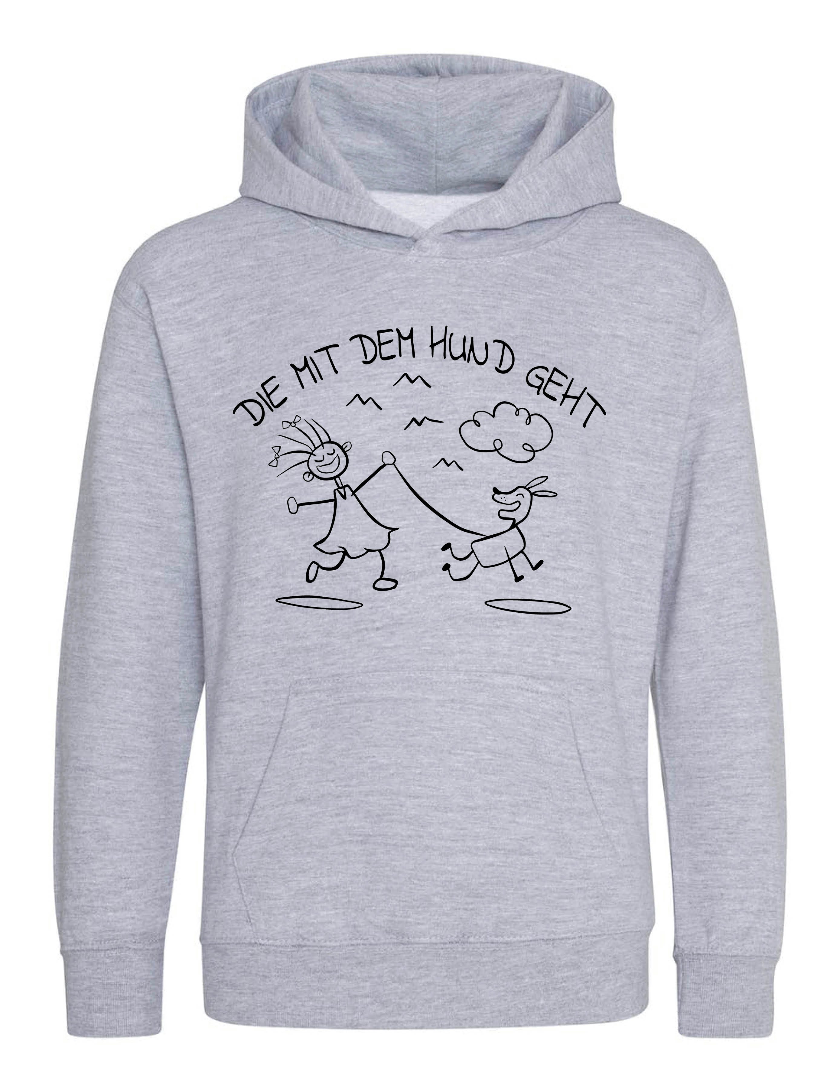 Kapuzenpullover Die Mit Hund Geht 2 Kinder Hoodie Pullover