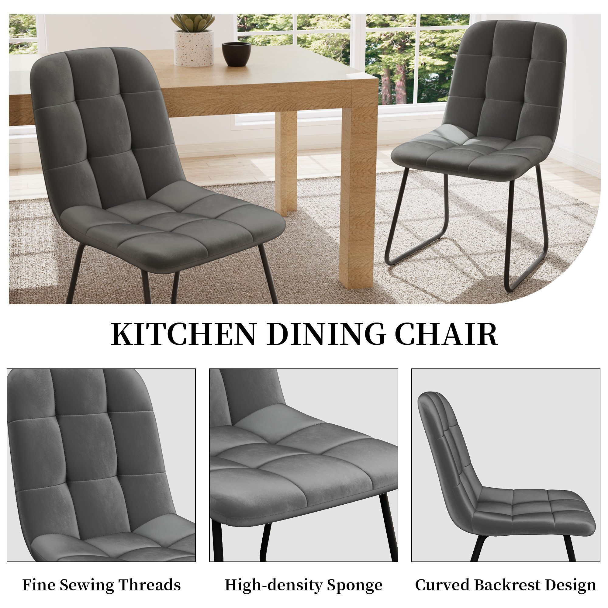 Jiexi Esszimmerstuhl esszimmerstühle 2er/4er/6er/8er set stühle esszimmer k günstig online kaufen