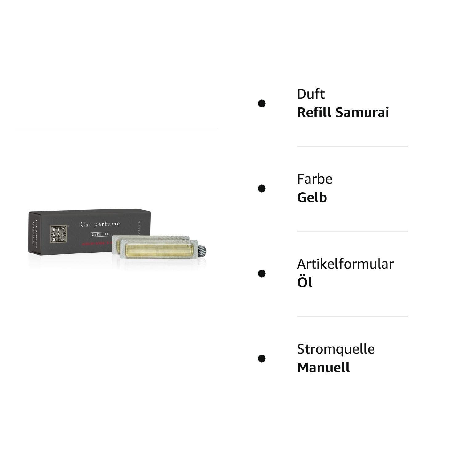 Rituals Raumduft Autoparfüm Car Perfume The Ritual of Samurai Autoparfum (1-St) (Refill, Nachfüllpackung)