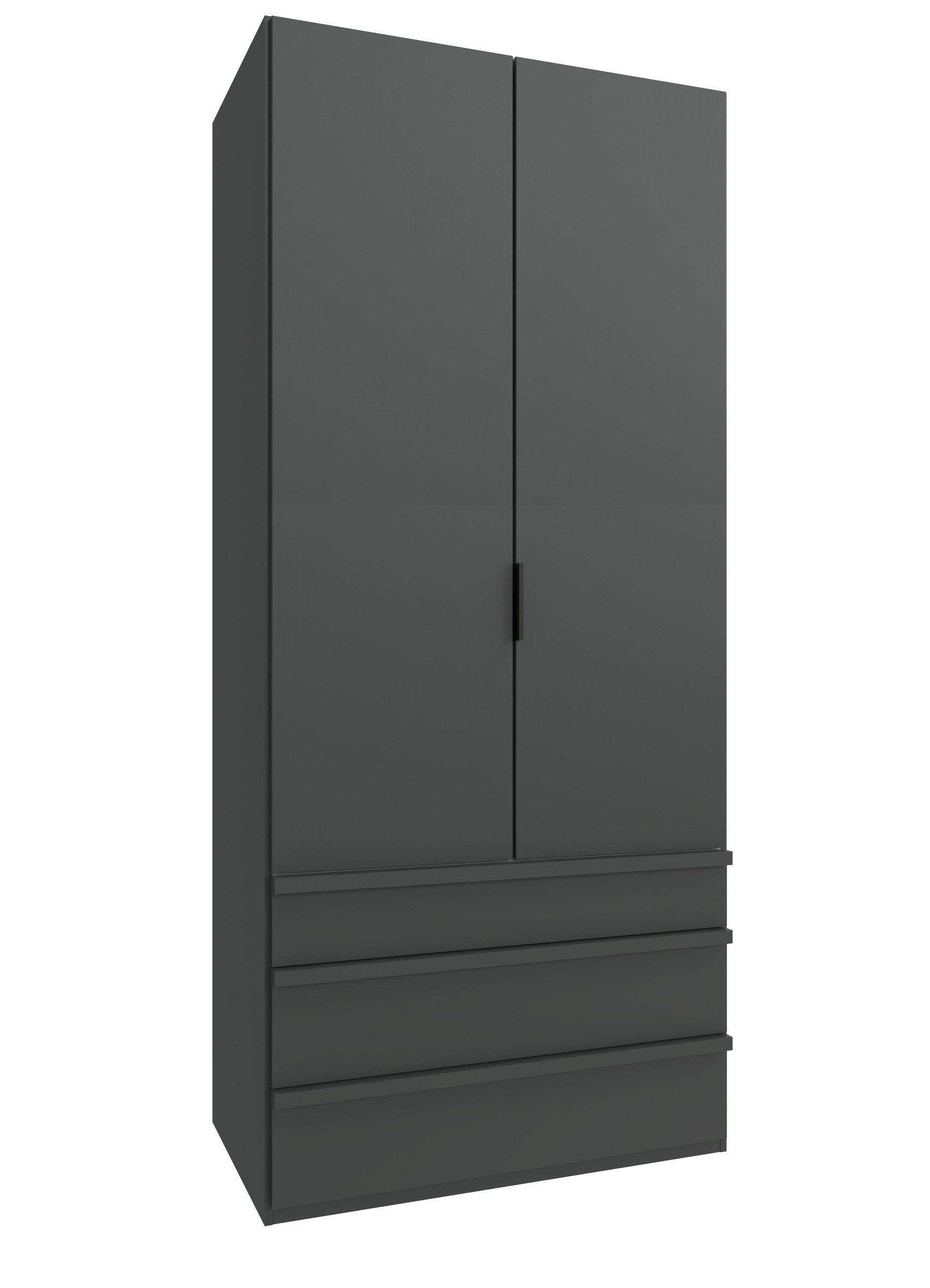 freiraum Falttürenschrank OXFORD in GRAPHIT - 100x236x58cm (BxHxT)
