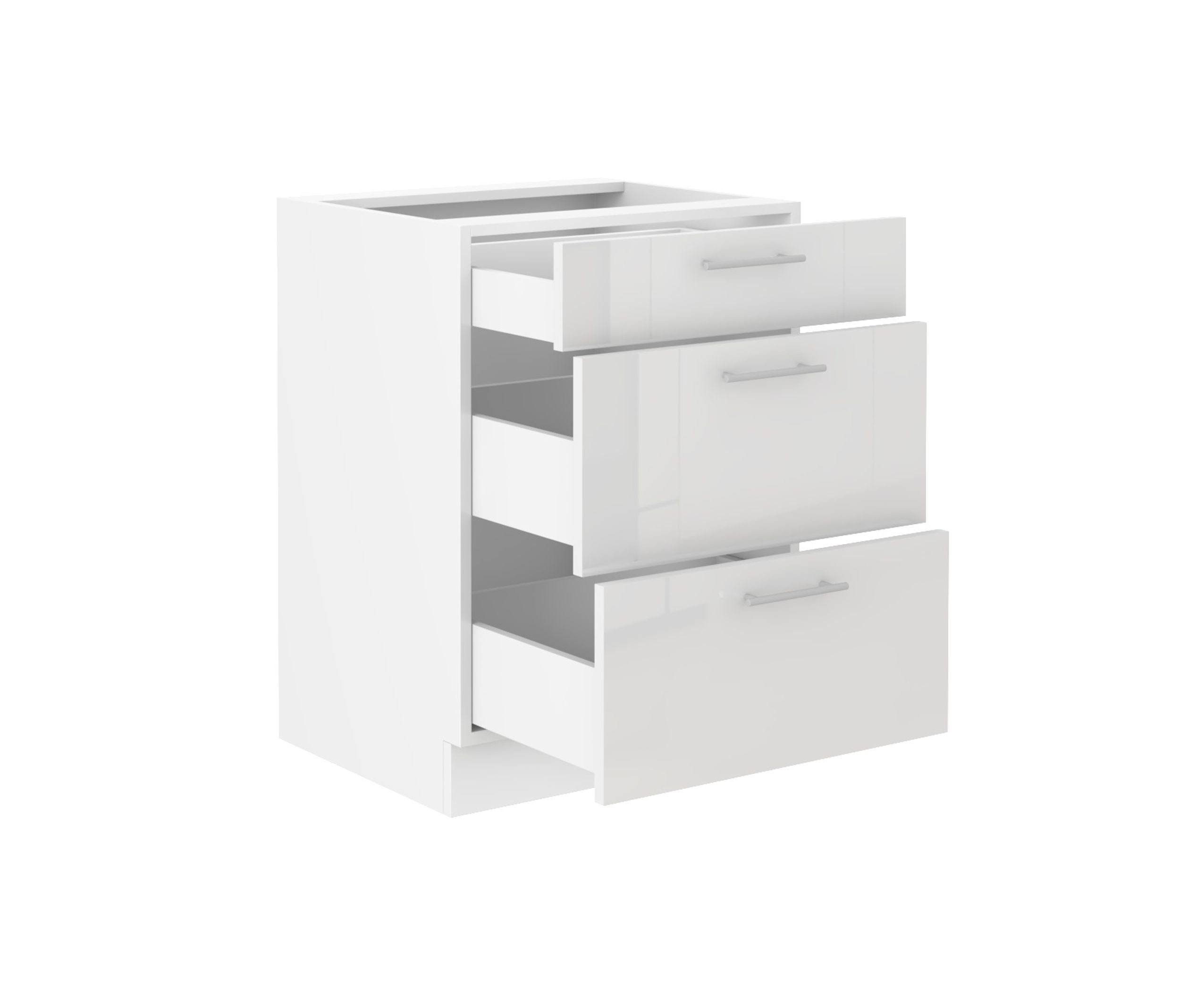 Küchen-Preisbombe Auszugsunterschrank 60 Küche Lara Weiß Hochglanz + Weiß K günstig online kaufen