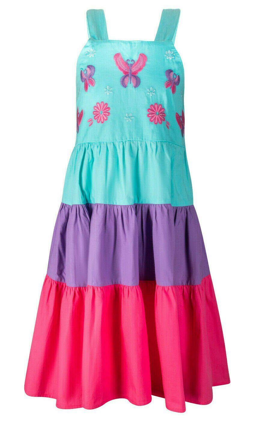 Girls® Mädchen Trägerkleid Schmetterlinge happy girls A-Linien-Kleid Happy